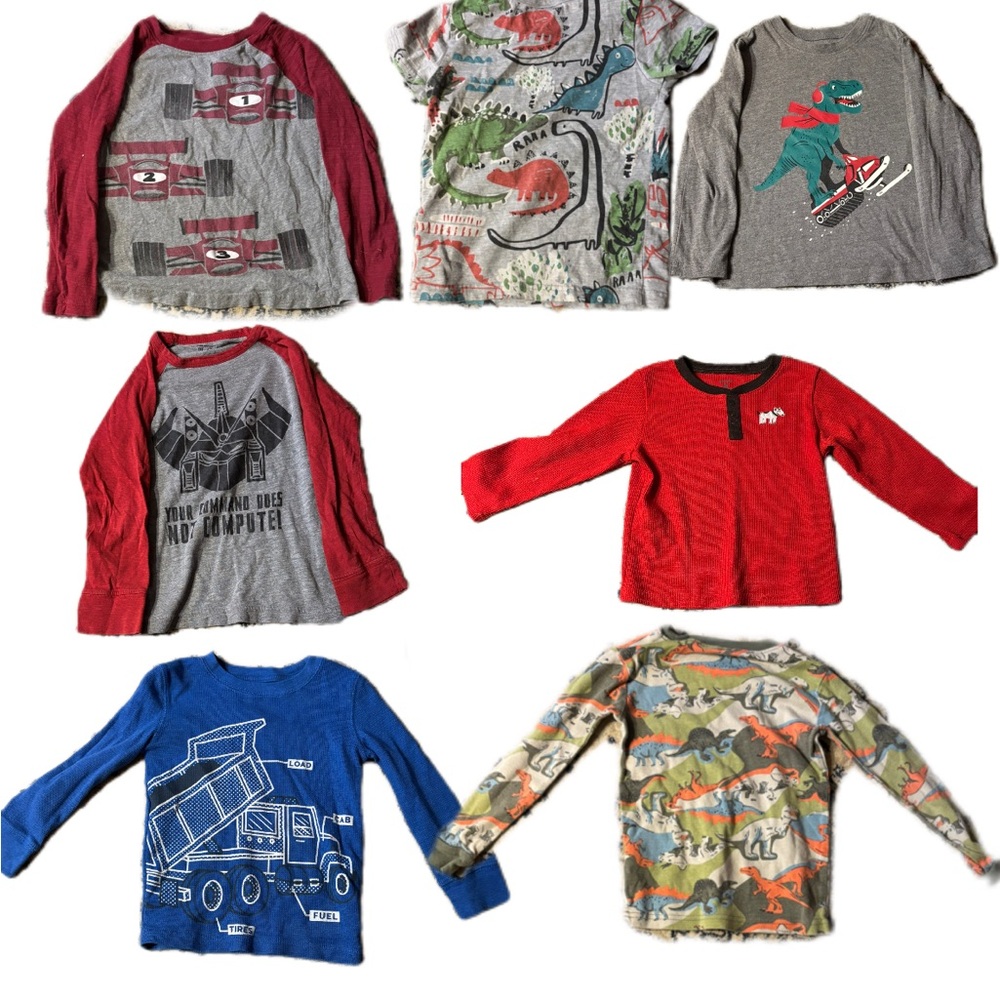 Assorted Boys Pajamas, Size 4T Trucks Dinosaurs Fleece, and Cotton Mix